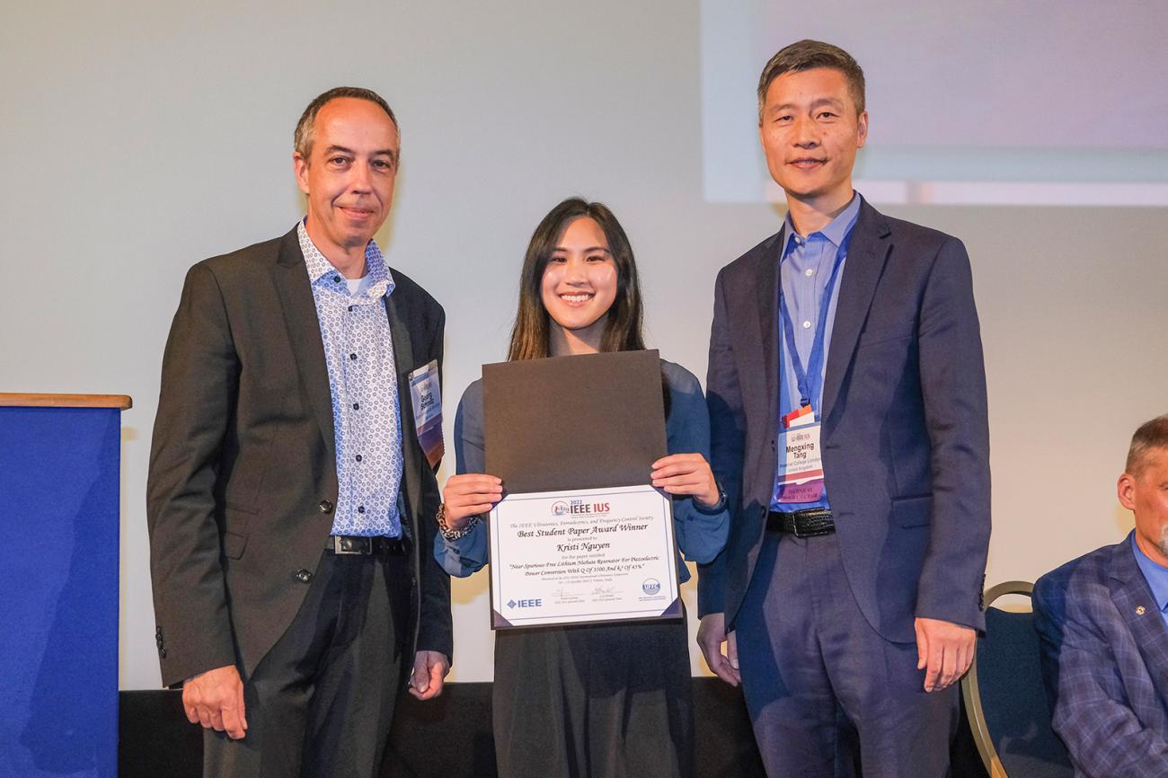 PhD Student Kristi Nguyen Receives IEEE International Ultrasonics