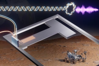 Image of a rover on the moon overlaid with an accelerometer